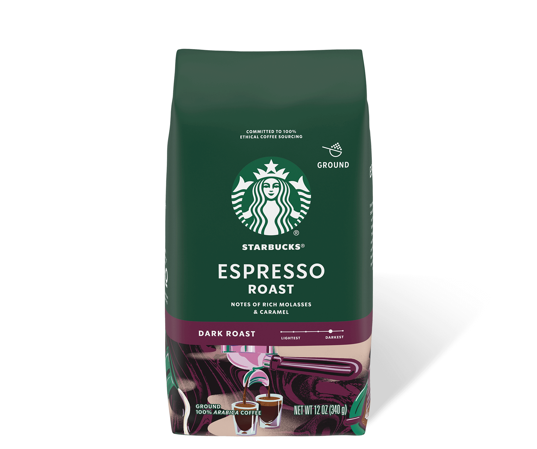 Café en grains Starbucks Dark Espresso Roast - Paquet de 450 g