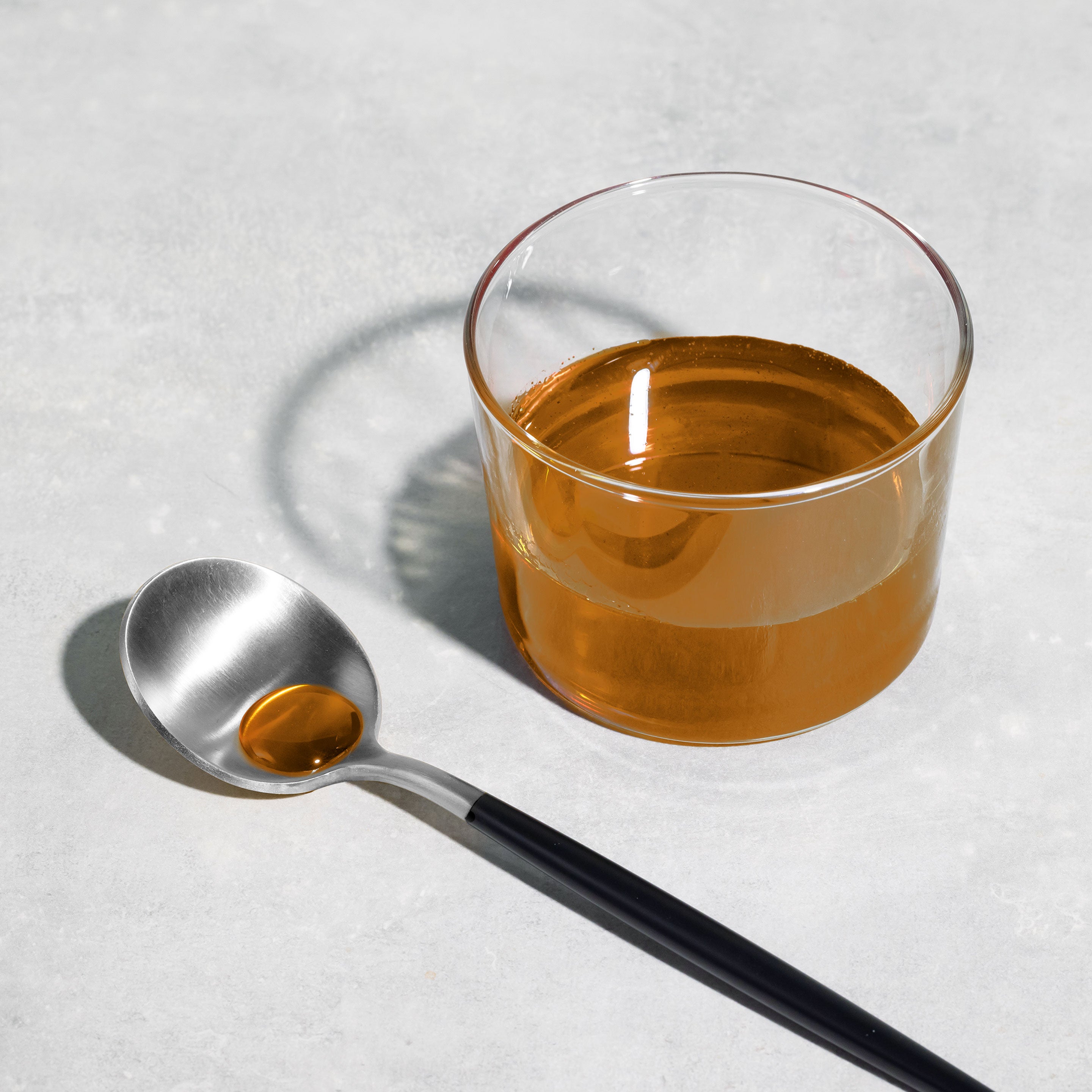 Caramel Syrup in clear cup