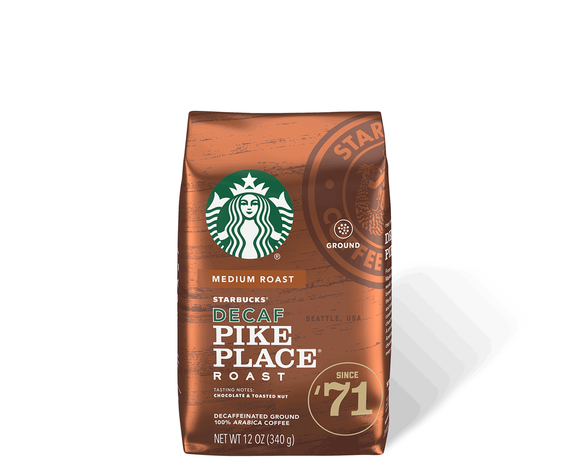 Decaf Pike Place® Roast Ground | Starbucks® Coffee at Home