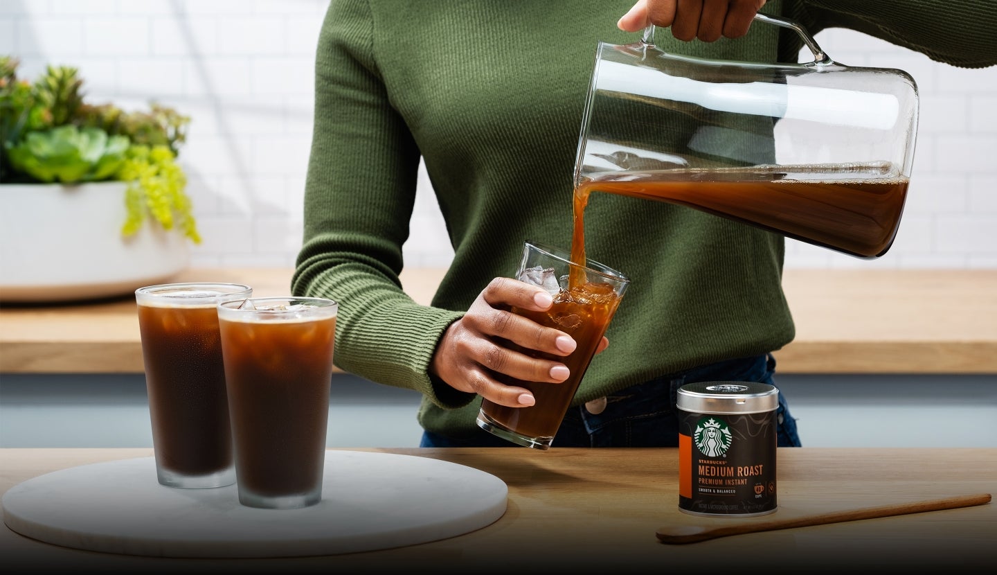 How to make an iced pitcher of premium instant