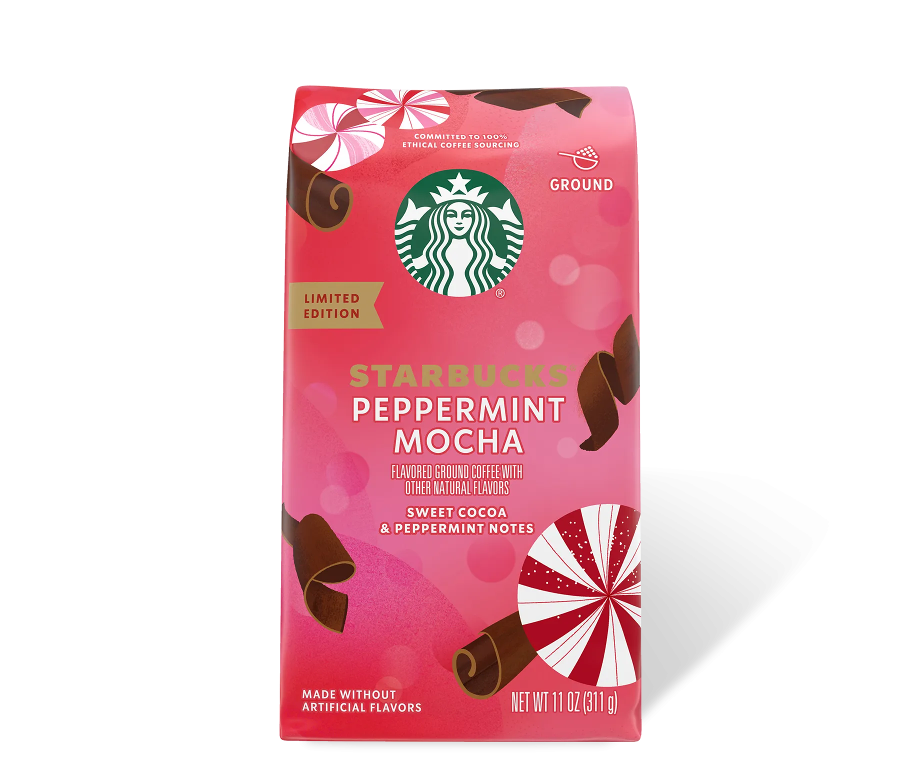  Starbucks Ground Coffee, Gingerbread Naturally Flavored  Coffee, 100% Arabica, Limited Edition Holiday Coffee, 1 Bag (11 Oz) :  Everything Else