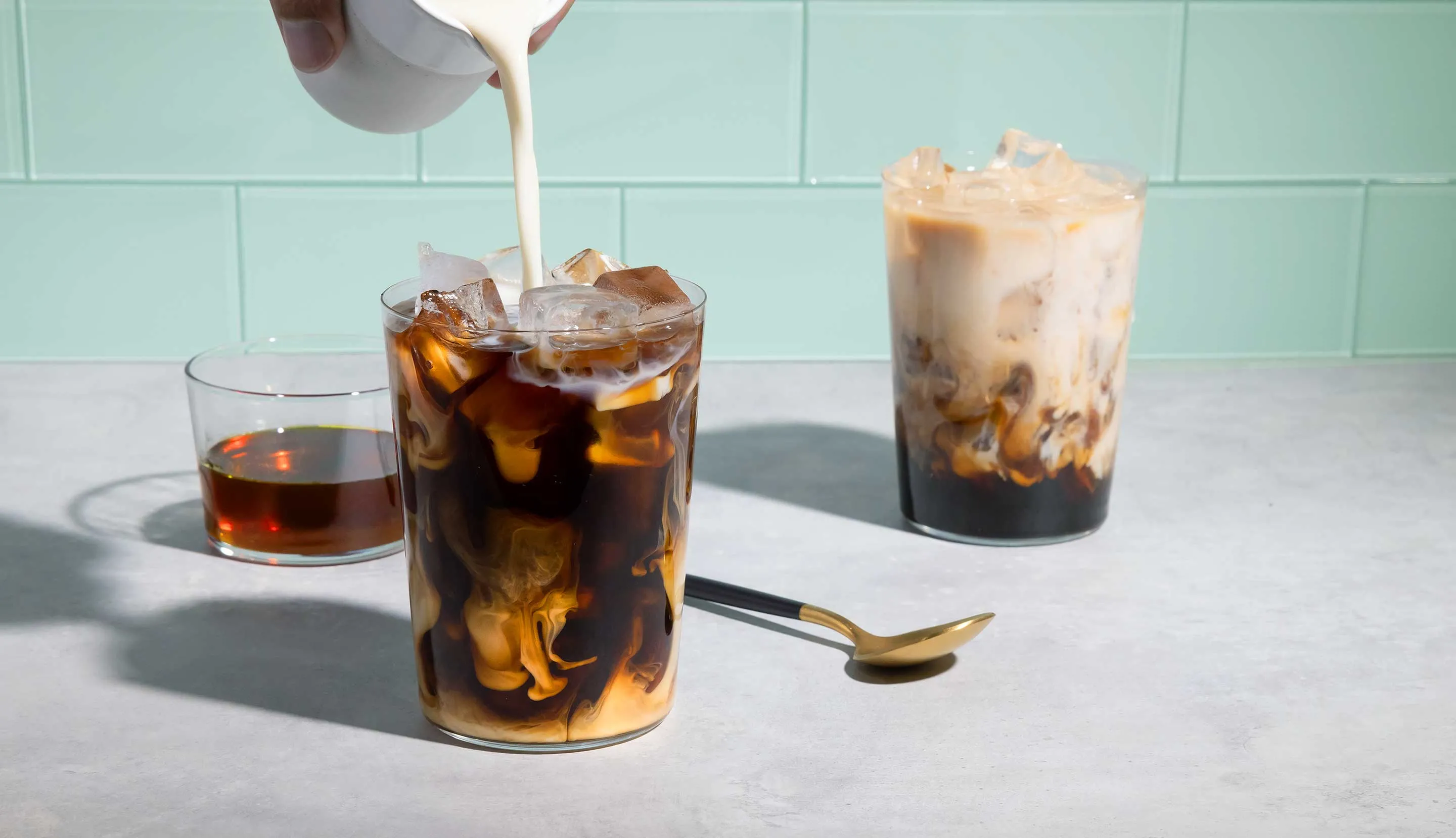 Iced Toasted Vanilla Shaken Coffee with Oatmilk