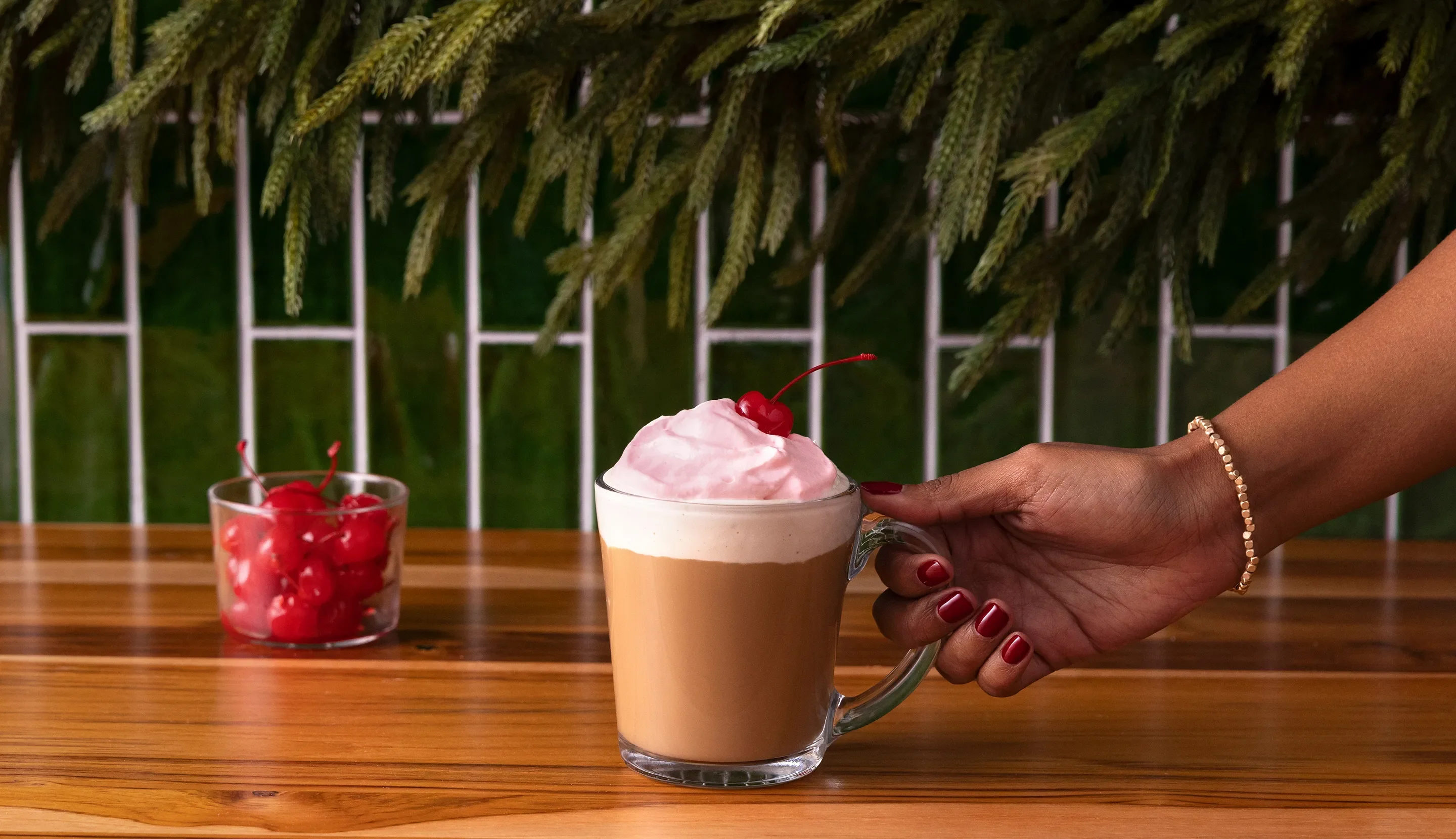 Starbucks® Holiday Blend Café Au Lait with​ Cherry Almond Sweet Cream