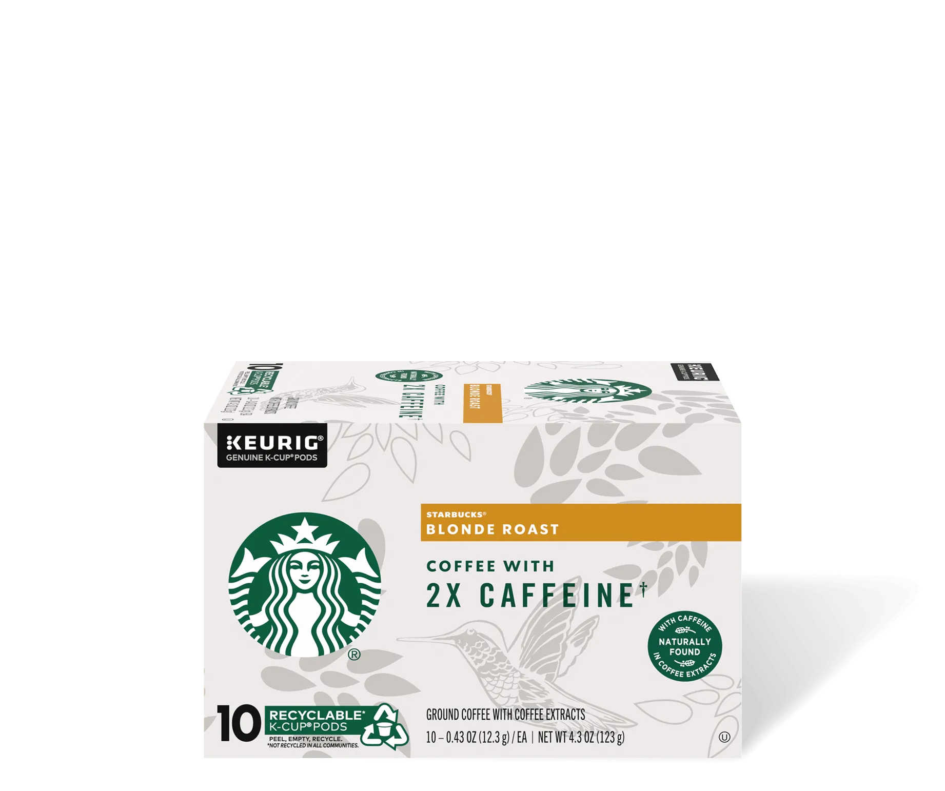 Starbucks® Blonde Roast Coffee With 2X Caffeine - K-Cup® Pods