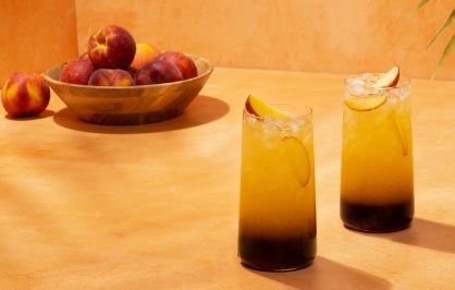Caramel Coffee Peach Spritzer​