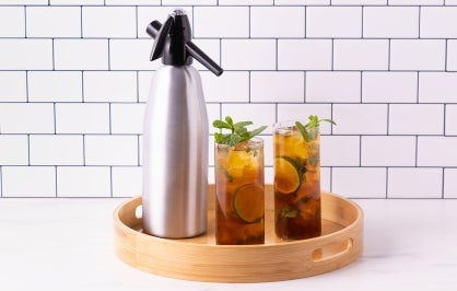 Iced Coffee Sparkling Mojito Mocktail