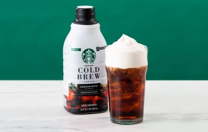 Upside Down Cold Brew Dalgona Coffee