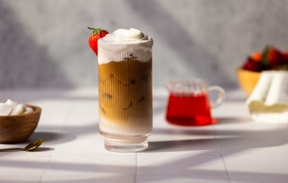 Iced Strawberry Latte
